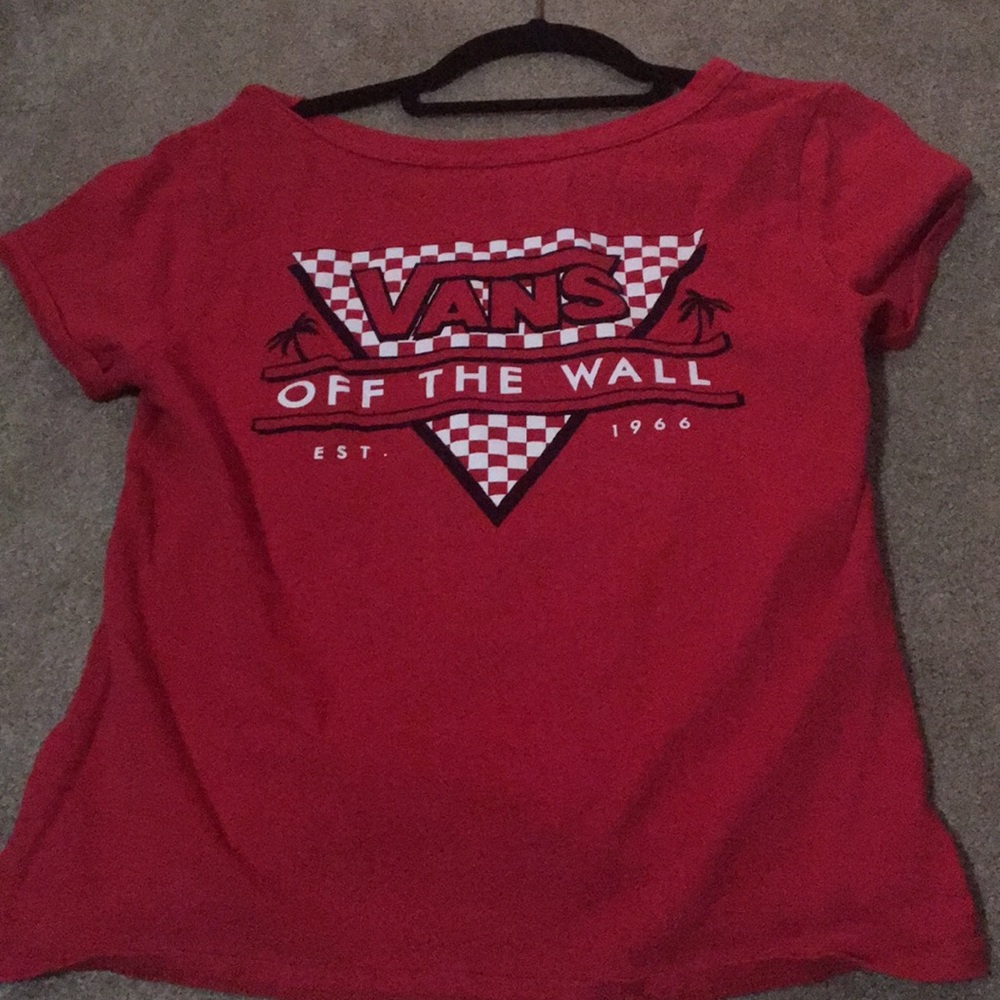 Red Vans tee shirt